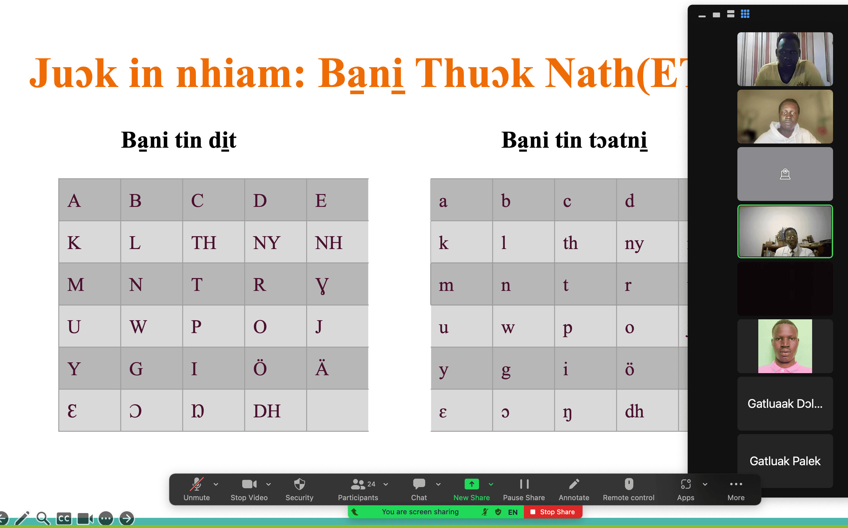 Our first day of class for learners in the African time zone · May 25, 2024